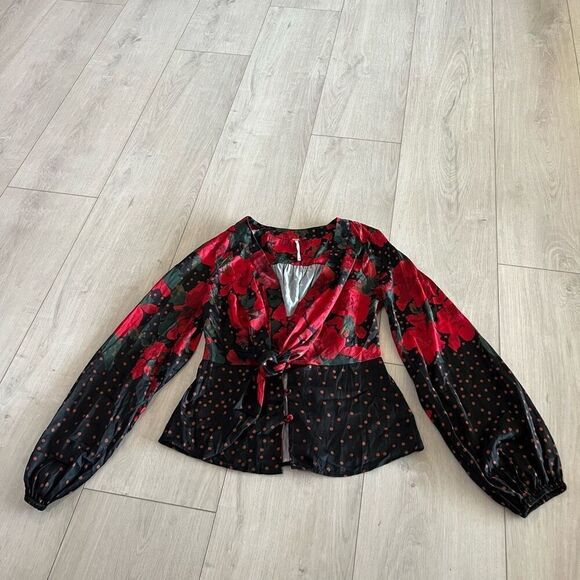 Free People Run Free Floral Blouse size xs - Picture 1 of 9